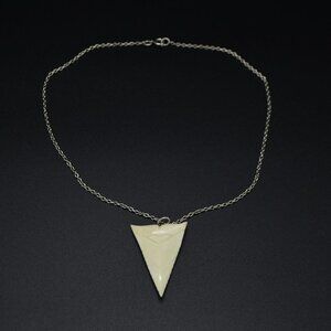 Bovine Bone Carved Tooth Pendant Necklace